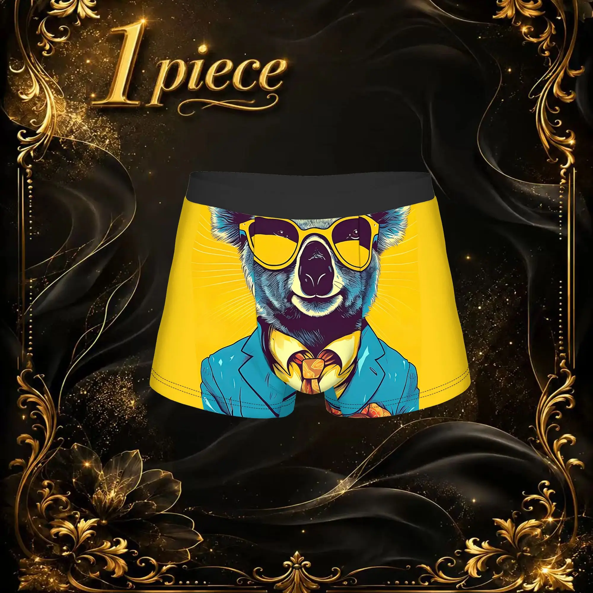 1pc Popular Koala Fashion Print boxers  adults  Breathbale Panties Men's Underwear Print Shorts Boxer Briefs