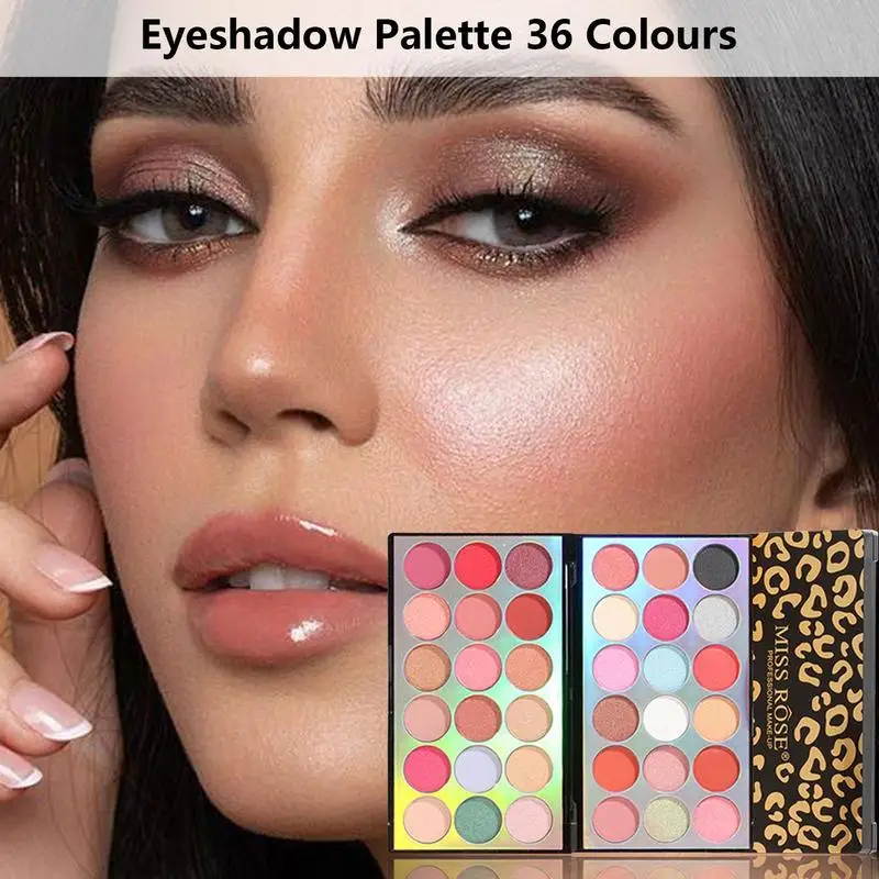 Palette de fards à barrage à haute pigmentation pour femmes et filles, maquillage portable pour les yeux, 36 couleurs, paillettes, 256