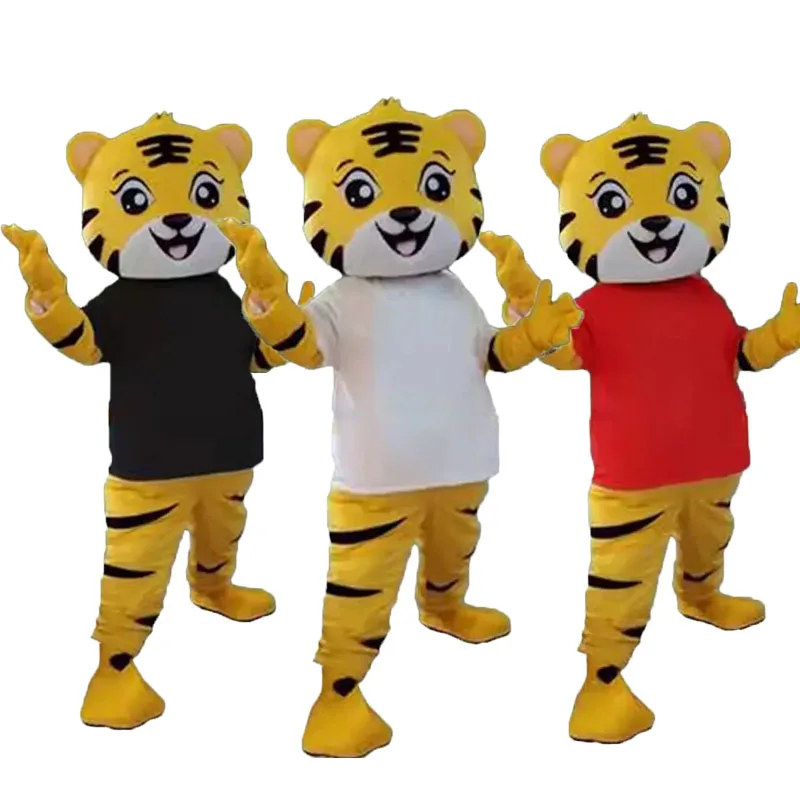 Tiger Mascot Costume Adult Walking Doll Plush Performance Props Doll Cosplay Costume Halloween Birthday Party Role Play Props