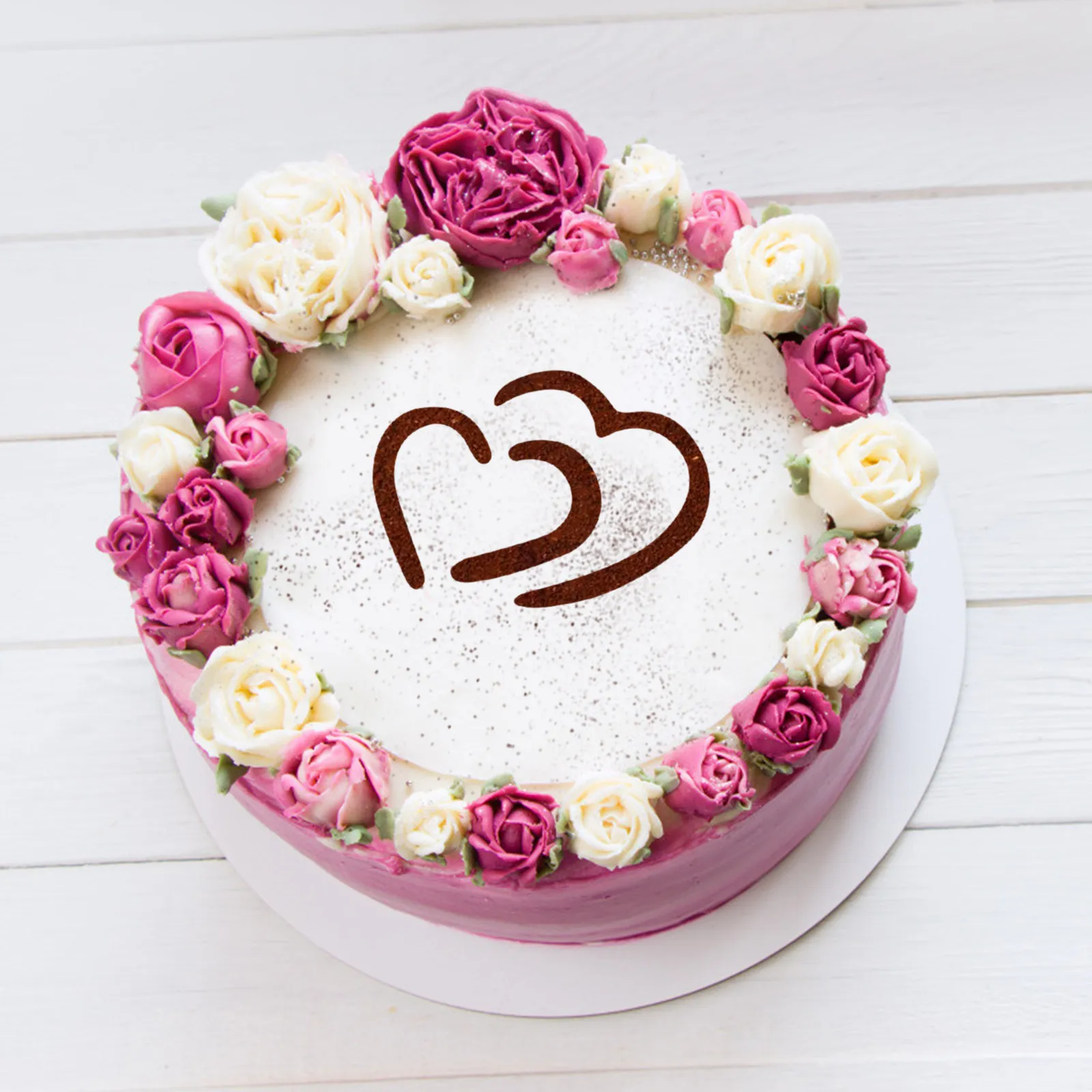 9Pcs Coffee Decorating Stencils Valentine's Day Reusable Cake Baking Templates Cocoa Powder Coffee Art Tools Cake Templates