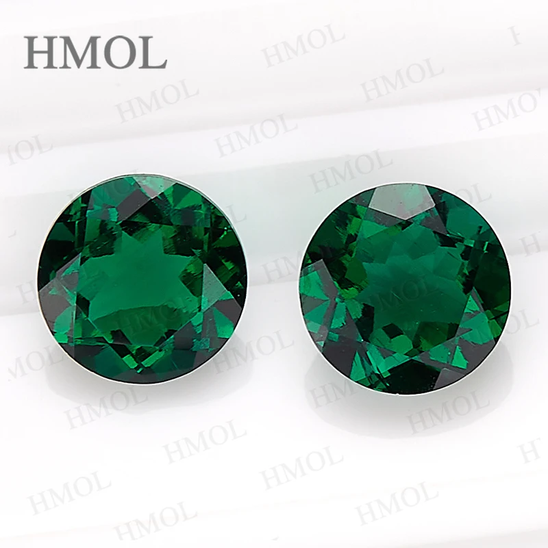 Lab Grown Zambian Emerald Round Cut Green Color Hydrothermal Hand Cut With Cracks Inclusions Inside Selectable AGL Certificate - Image 6