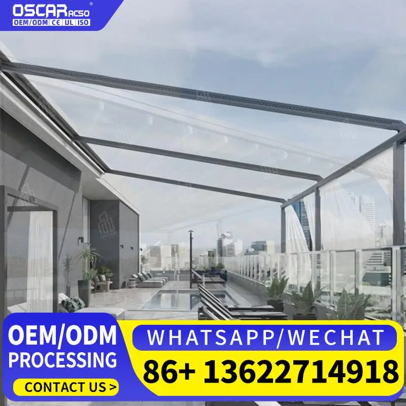 

Wholesale Cheap Motorized Retractable Sunshade Shelter Bioclimatic Folding Roof Garage Awning Pergola Set with Screen for Patio