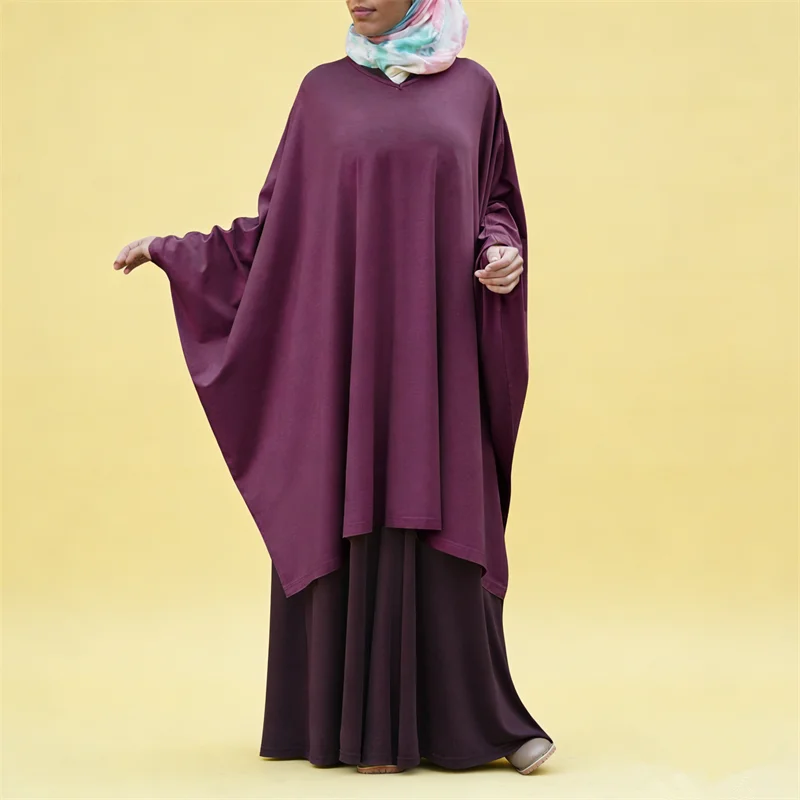 

Мусульманские абайи для женщин, одежда для намаза, абайя с рукавами «летучая мышь», исламская одежда, турецкий арабский халат, химар, кафтан, платье для Ид и Рамадана