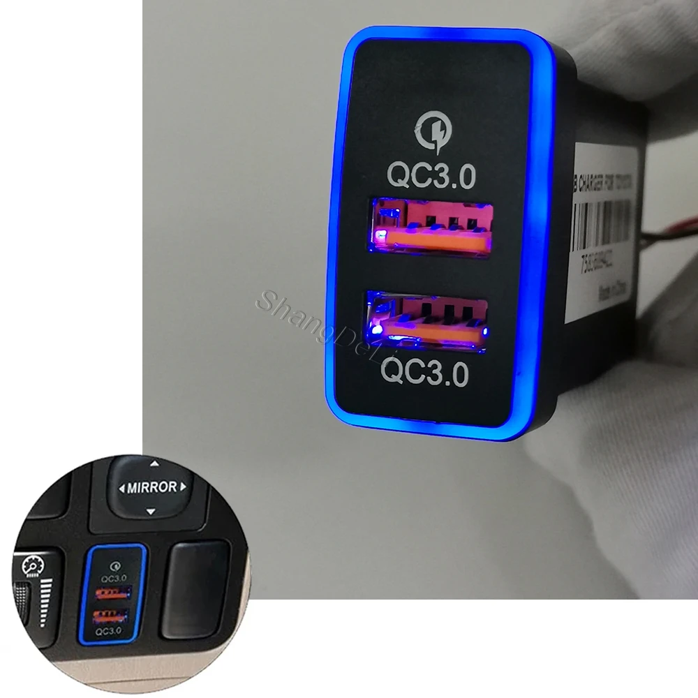 Suitable for Hino 300 modified QC3.0 car charger dual charging usb port phone charger