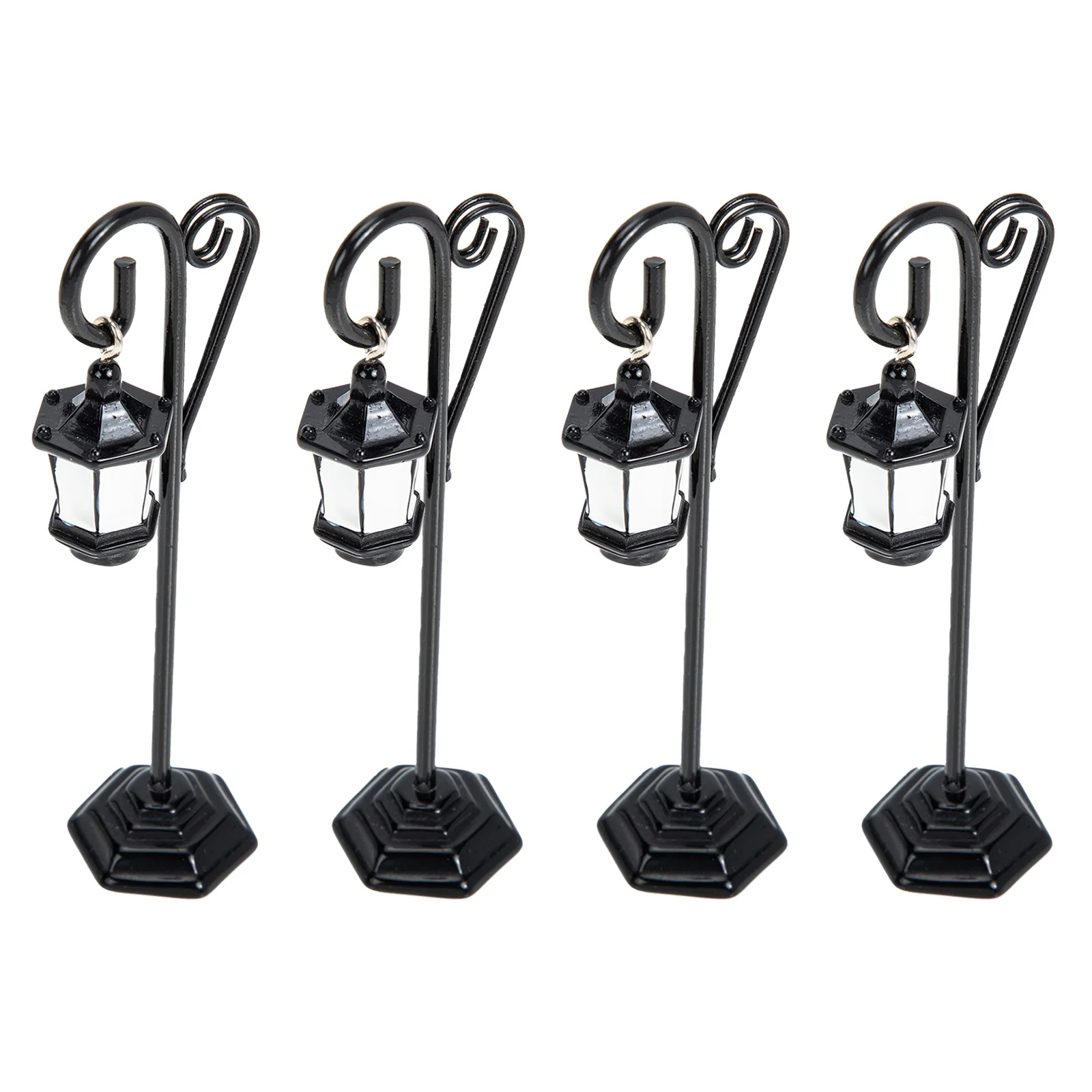 4 Pcs Wedding Name Card Holders Street Light Clip Gift Cards Message Clamp Business Black