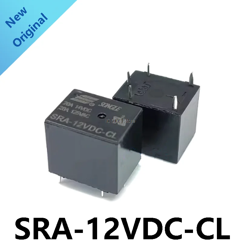 Free Shipping 100% New Original Power Relay 50pcs/lot SRA-12VDC-CL Relay 12V 20A 5pin One Open One Close Automotive relay