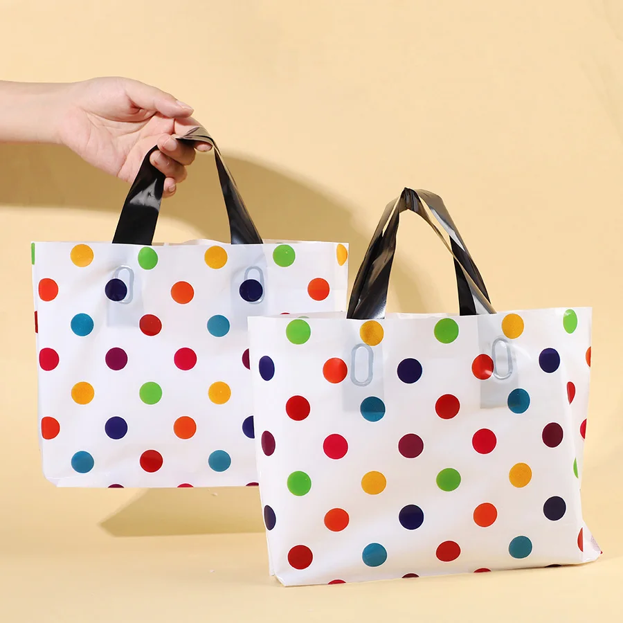 10/20Pcs Polka Dot Gift Bags with Handles for Wedding Birthday Party Favors Christmas New Year Gift Packaging Bag Baby Shower