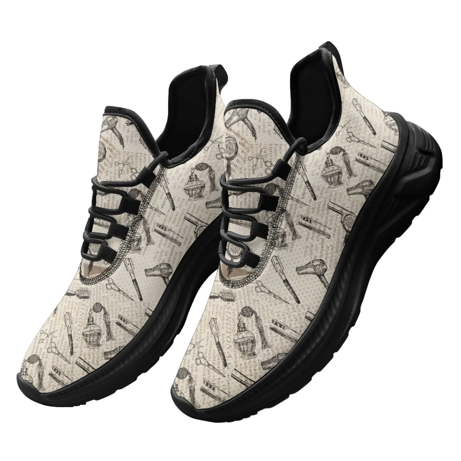 PENSTROLL Barber Tool Sketch Cushioned Lightweight Workout Sports Sneakers Men's Sneakers for Fitness Enthusiasts Casual Gym