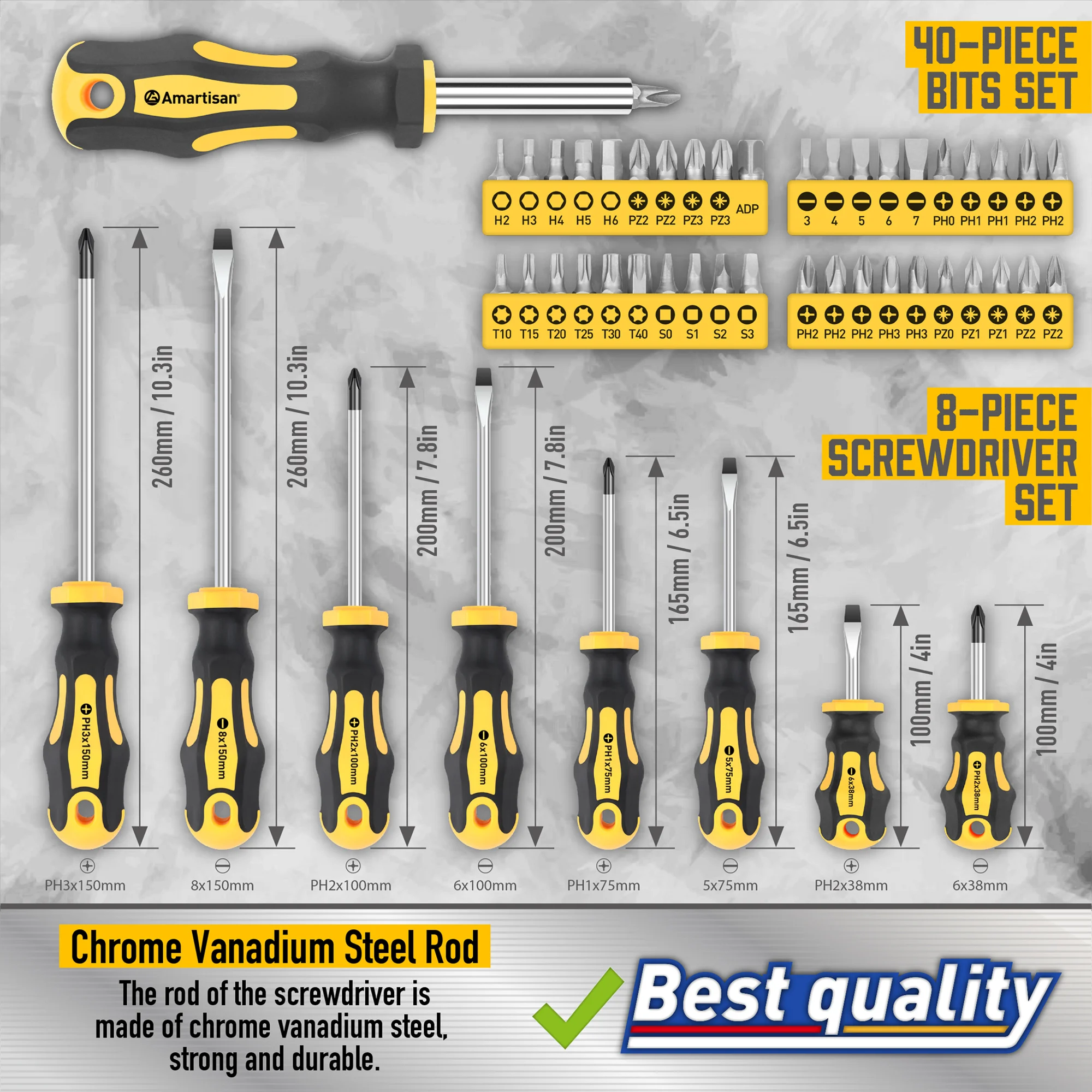 72 piece magnetic screwdriver set includes various drill bits and insulated screwdriver sets