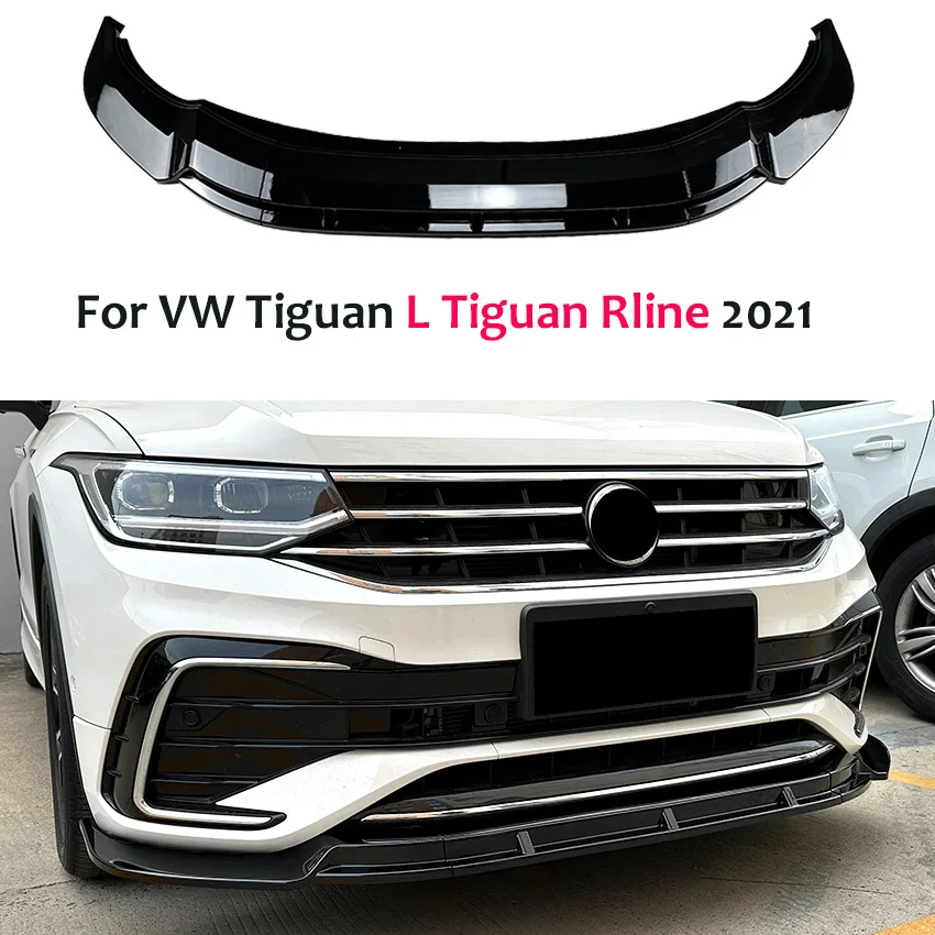 

Under Guard For VW Tiguan L Tiguan Rline 2021 Front Bumper Front Lip Spoiler Lip Wing Body Kit Splitter Cover Trim Accessories