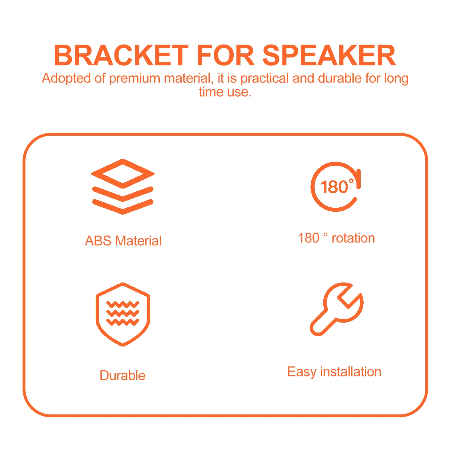 

Speaker Wall 2 Bracket For Speaker Sets Abs Audio Stand Mount Speakers Surround Sound Multiple Adjustment White