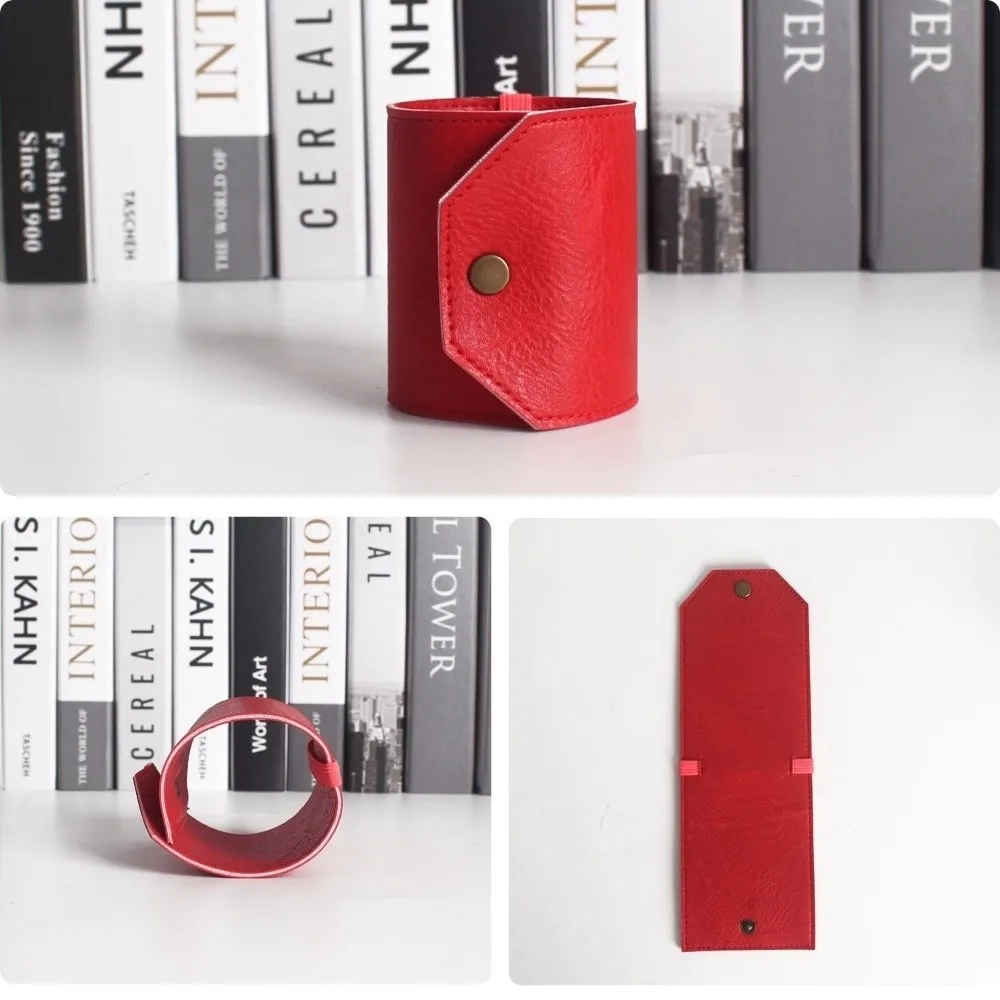 Small With Clasp Cash Wrap Wallet Lightweight Multifunction Money Holder Leather Compact Pocket Wallet Festive