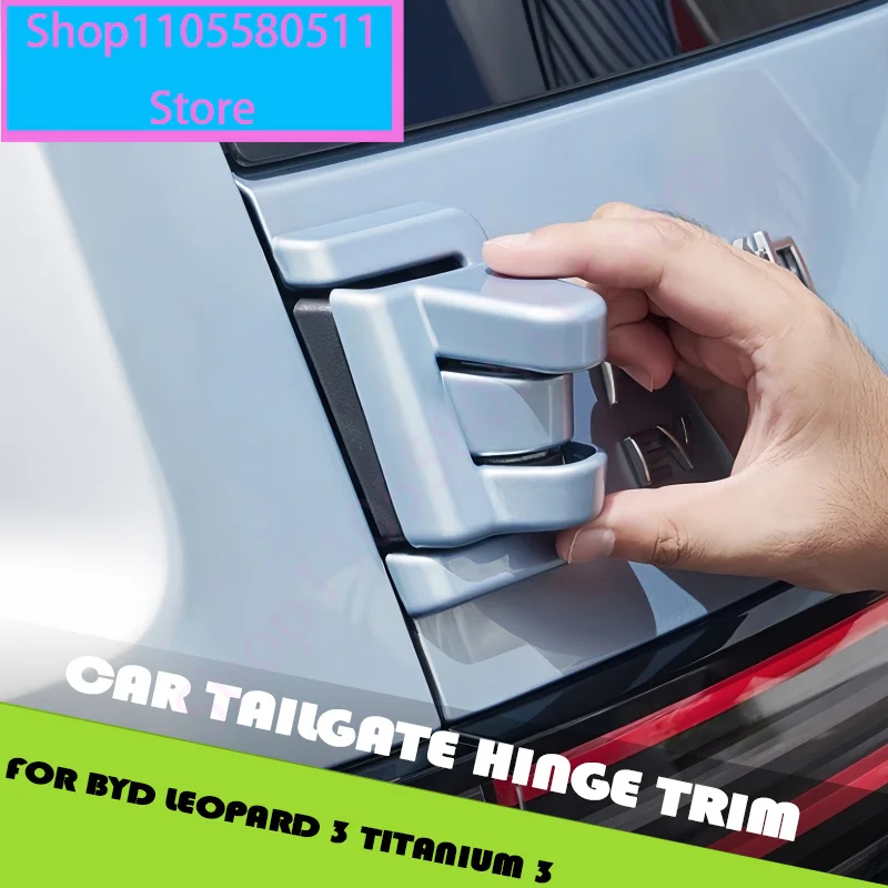 Car Tailgate Hinge Decorative Frame Fit for BYD Leopard 3 Titanium 3 Auto Tailgate Full-cover Joint Hinge Protective Cover