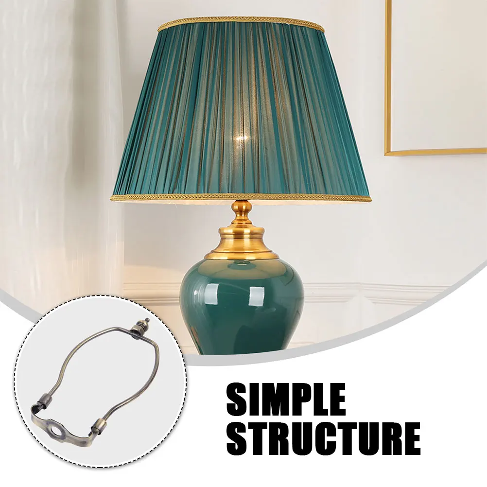 

2pcs Shade Harp Holder Frame Replacement Parts For Table Floor Lamp Durable Alloy Adjustable Lampshade Bracket Diy Lamp Repair