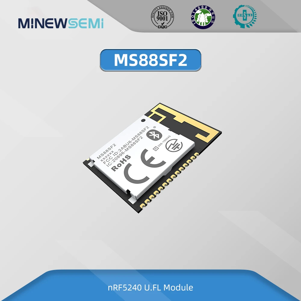 Imagem -02 - Minewsemi-parceiro Confiável Nórdico de Longo Alcance Bluetooth Ble 5.0 Módulo de Malha Nrf52840 Suporte a Protocolos de Rosca Zigbee