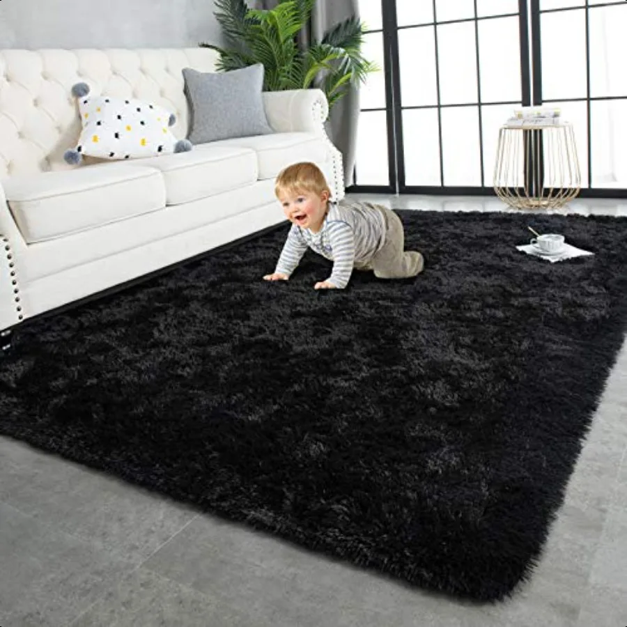 

er Soft Shaggy Rugs Fluffy Carpets 4x5.9 Feet Indoor Modern Plush Area Rugs for Living Room Bedroom Room Nursery Home Decor Upg