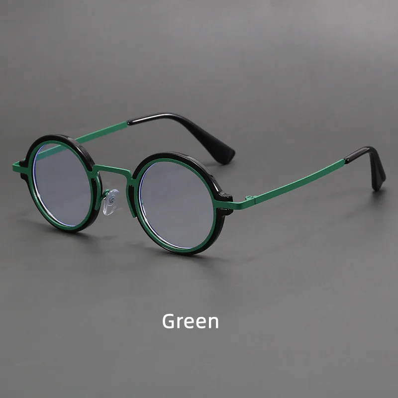 

Retro Japanese Round Sheet Metal Men Women Artistic Small Eyeglass Frames Optical Prescription Customized Computer Glasses