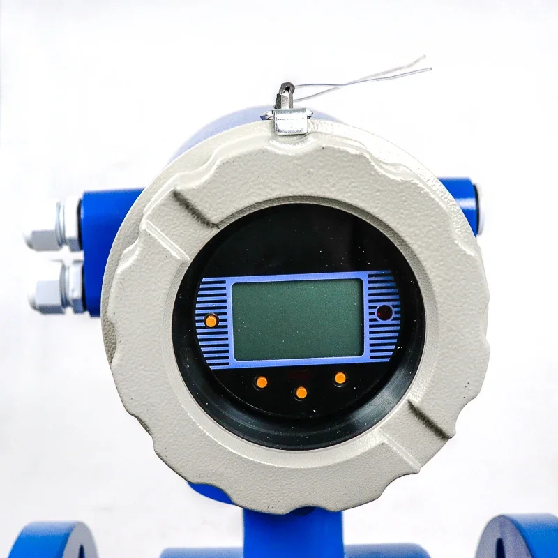 Battery Powered Acid Resistant Flow Meter Water Electromagnetic Flow Meter Magnetic Flowmeter