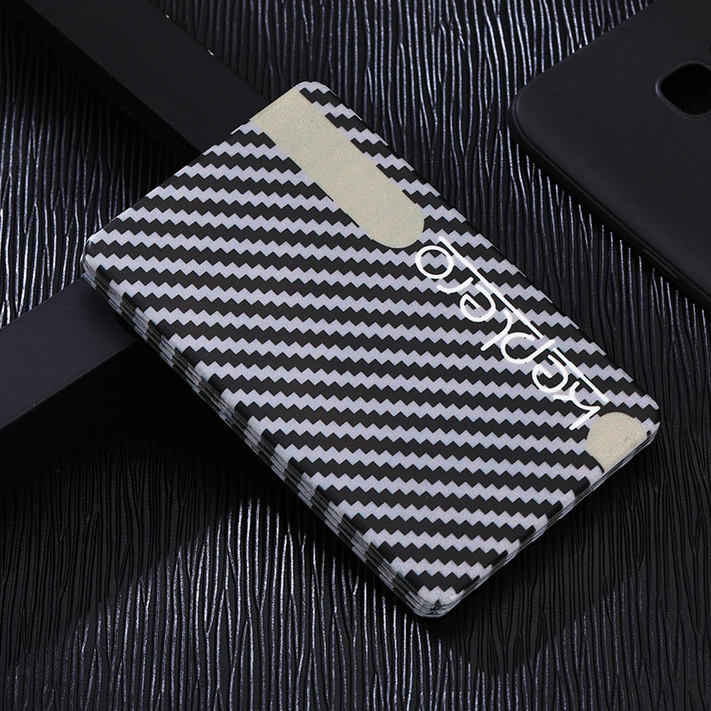 Storage Antishock Stripes Pattern Business Fireproof Sealed Case Cover Strong Closure Card Holder Money Protective Magnetic