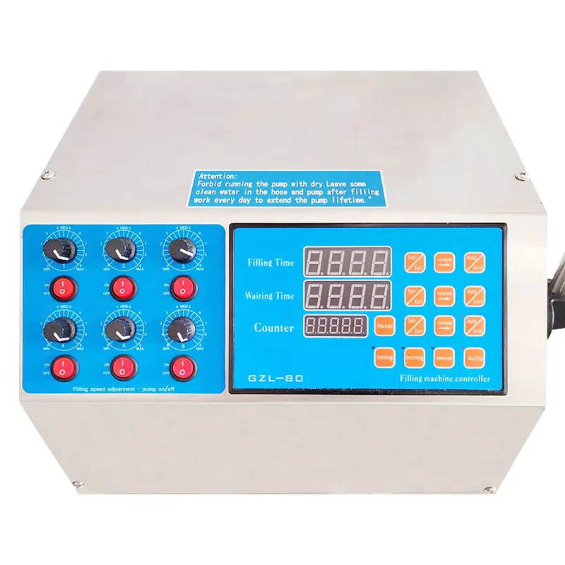 

Semi Automatic 6-head Diaphragm Pump Filling Machine Small Portable Electric Digital Control Liquid Water Filling Machine