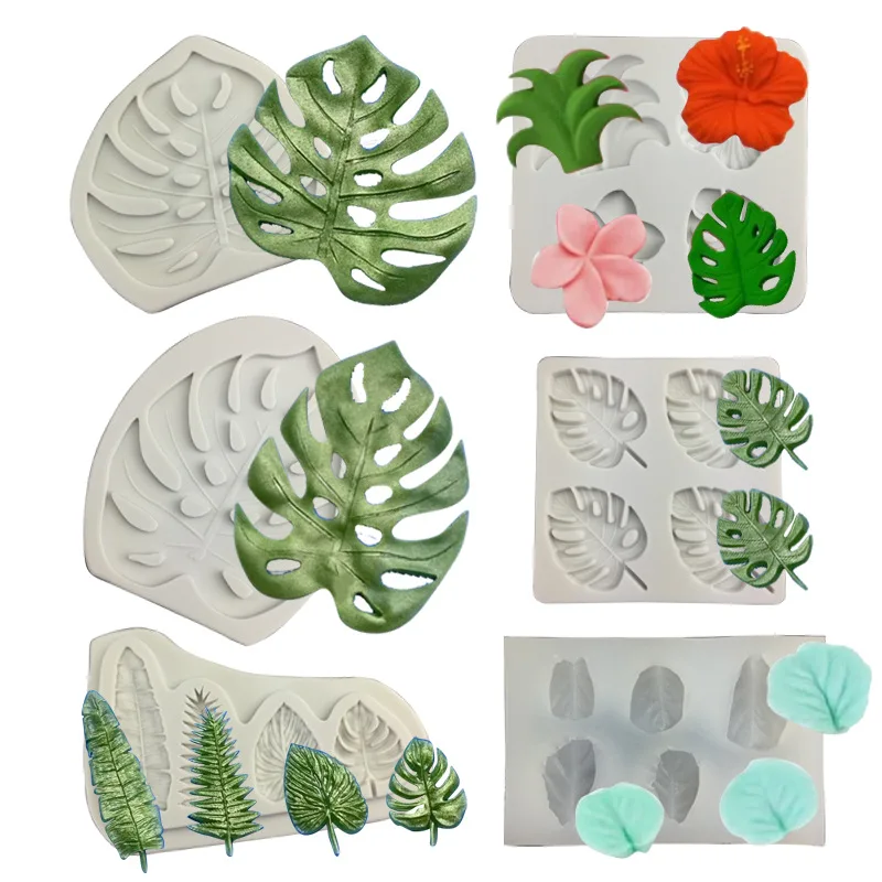 Turtle Back Leaf Fuso Flower Egg Flower Leaf Silicone Mold Cake Decoration Mold Chocolate Fondant Baking Tool Baking Accessories