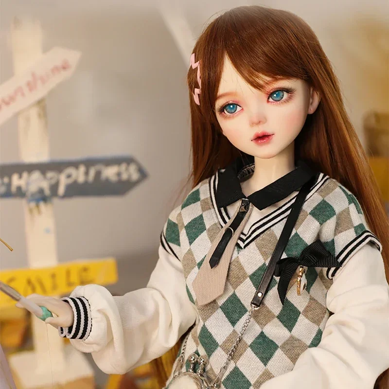 Оригинальная игрушка 60 см 1/3 Bjd, кукла, дизайнерский макияж, вращающиеся два цветных глаза с одеждой, коллекция ручной работы, полный комплект, подарок для девочек