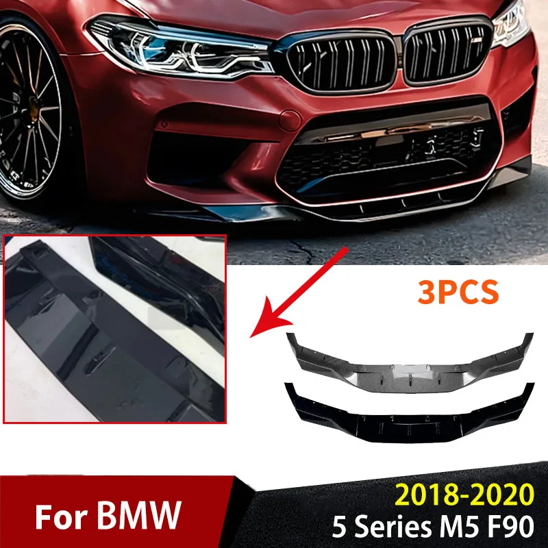 

Front Bumper Lip Spoiler Accessories For BMW 5 Series M5 F90 2018 2019 2020 Auto Lower Lip Splitter Body Kits Car Parts Tuning