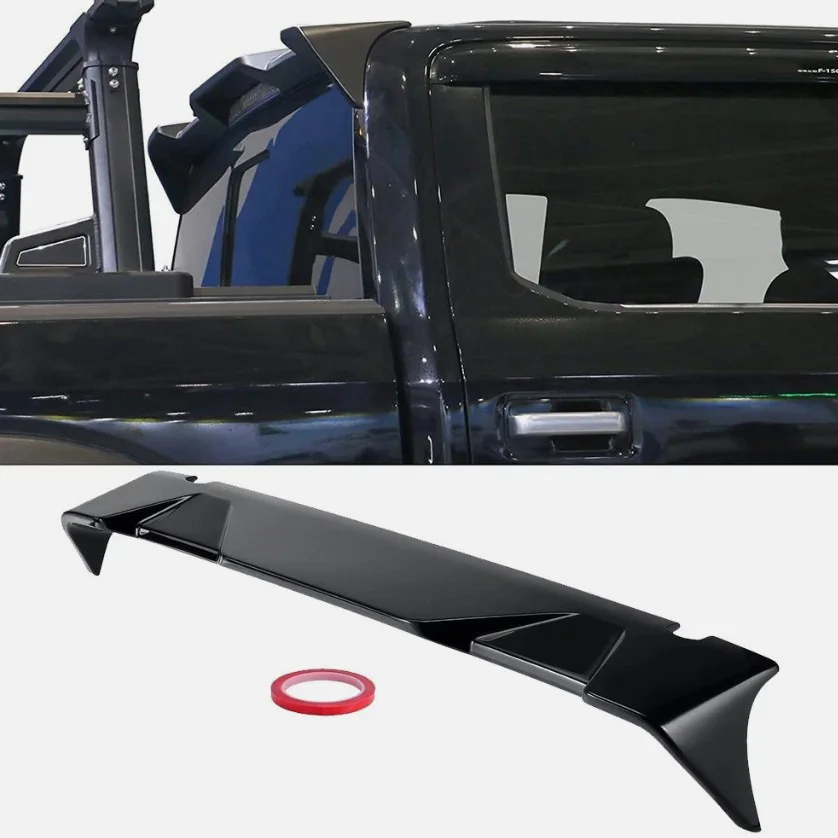 

ДЛЯ FORD F-150 2015-2020 задний багажник, верхняя часть багажника, кабина, спойлер на крышу, глянцевый черный комплект кузова, пластиковые внешние аксессуары