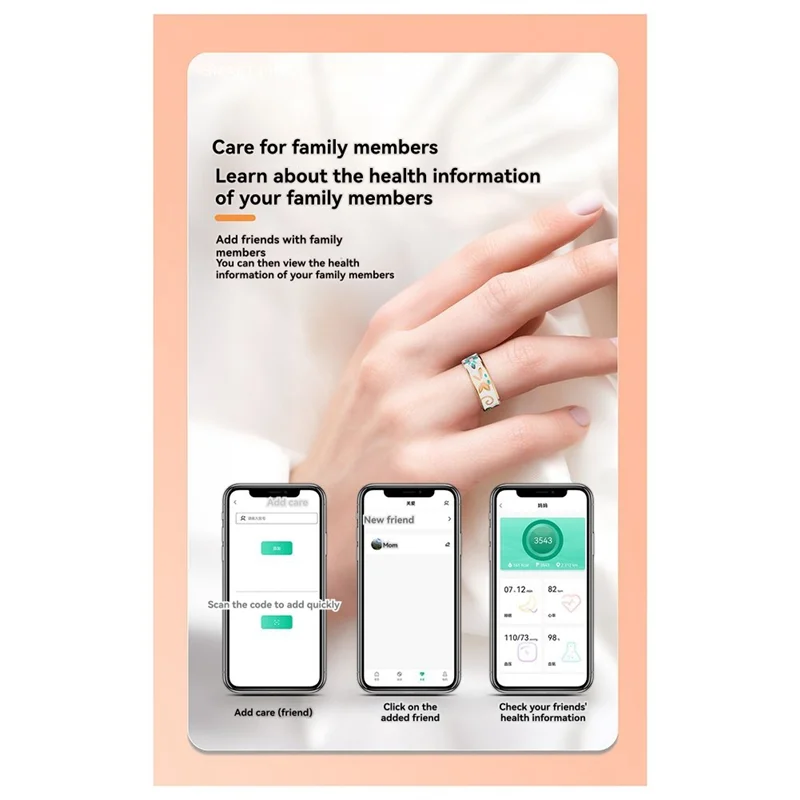 B30C-couleur émail artisanat anneau intelligent surveillance du sommeil mesure de l'oxygène dans le sang pression artérielle Mode Multiple