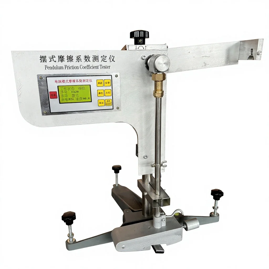 Digital Pendulum Friction Coefficient Meter for Road Material Plastic Metal Surface Slip Resistance Testing