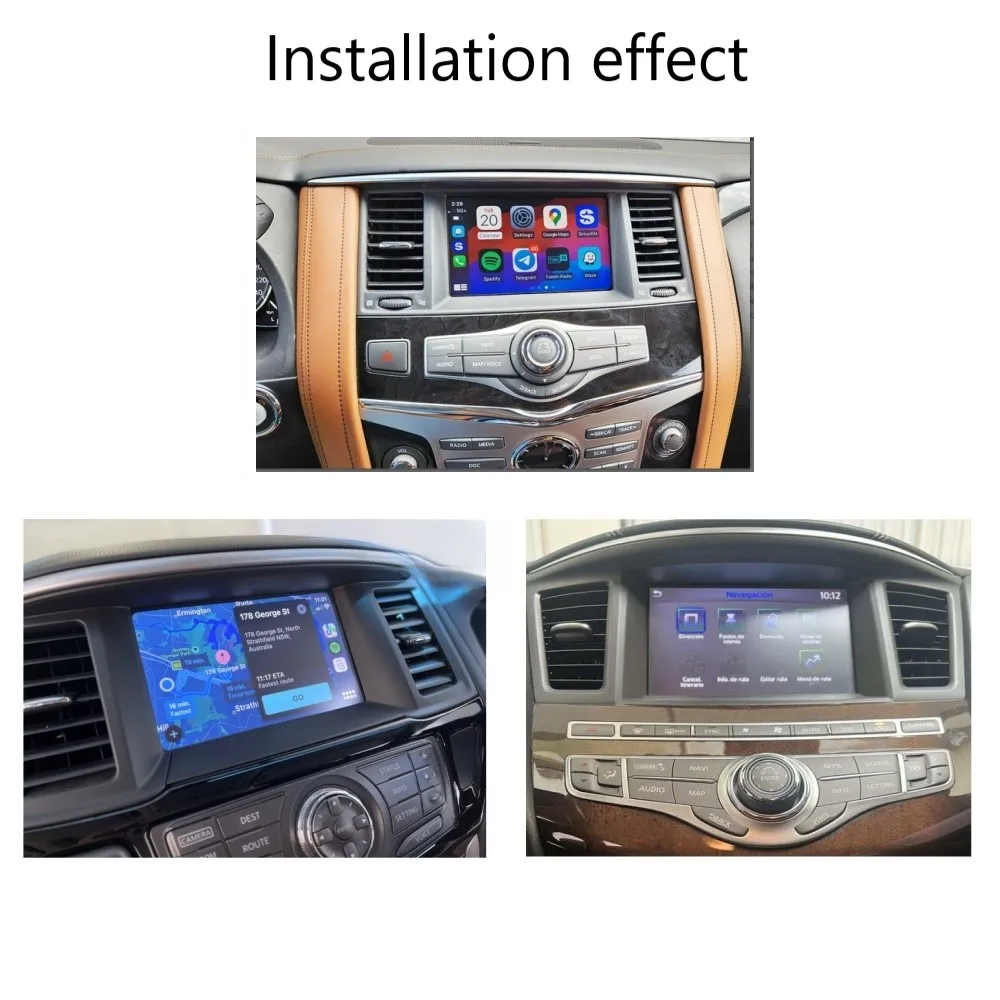 Módulo CarPlay inalámbrico para Nissan Pathfinder 2013-2019 QX60 QX70 QX80 Android Auto Car Play