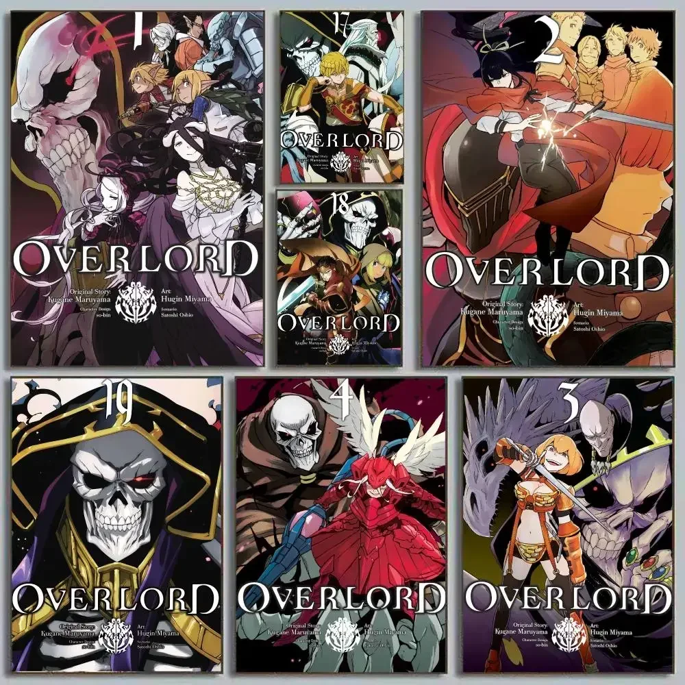 O-Overlord The Undead King Painting Calligraphy Canvas Wall Art Print for Bedroom Living Room Cafe Office Home Decor Picture
