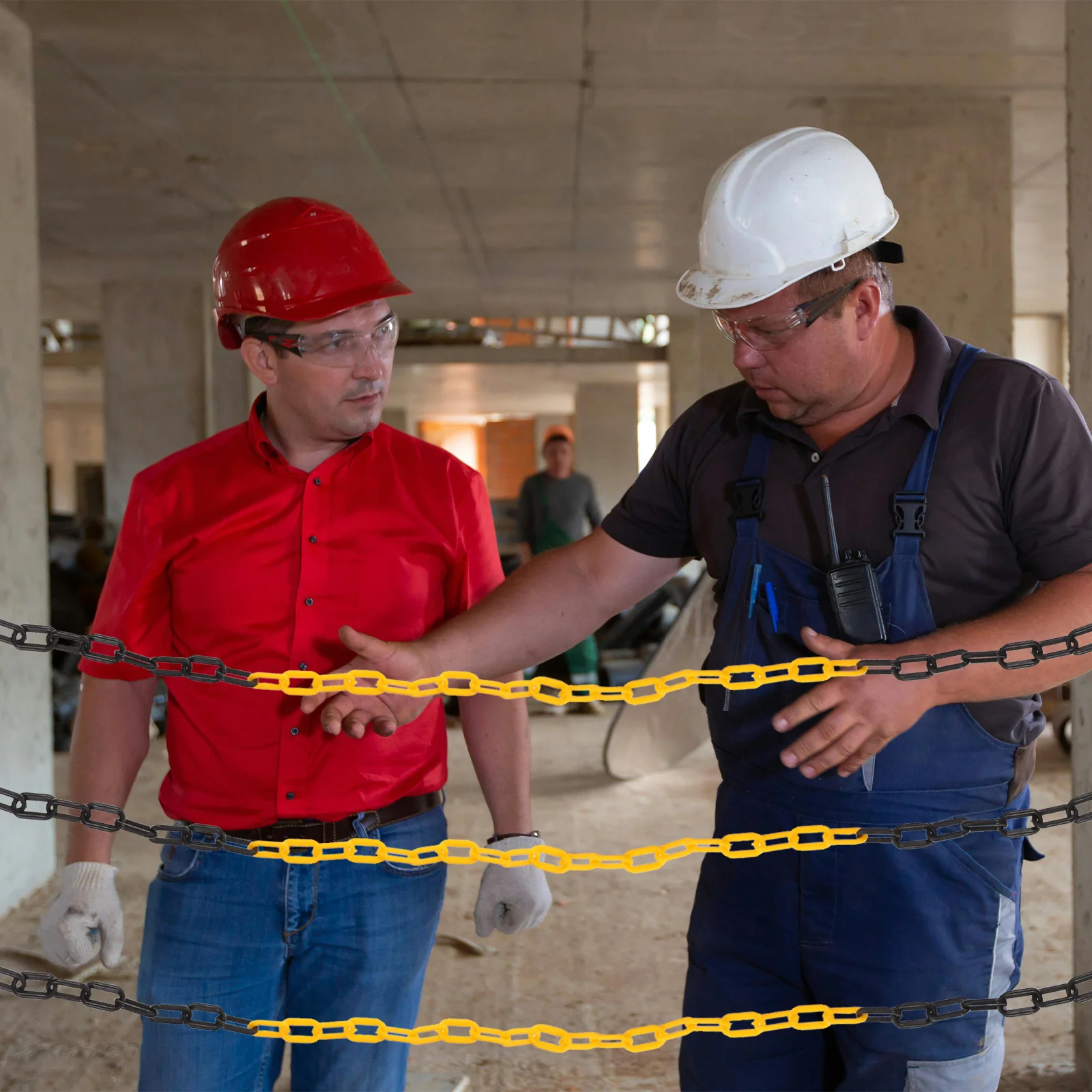 Barrera de seguridad de advertencia de 25M para construcción de carreteras, protección de personal de tráfico, barricada de barrera de plástico
