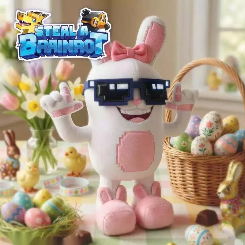 

Новая плюшевая игрушка-кролик в очках 28 см, милая мультяшная мягкая кукла-кролик в очках, игровой аксессуар для детей, подарок