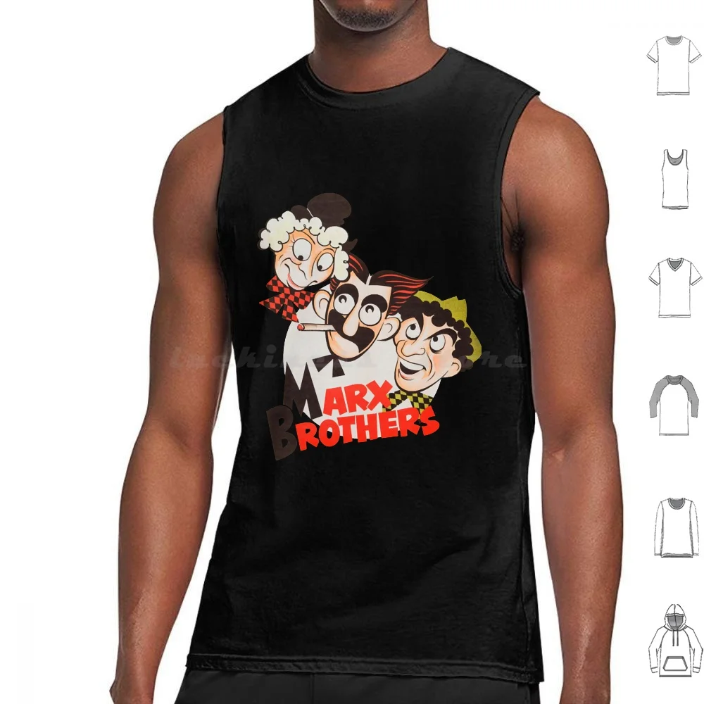 Mod.2 Groucho Chico Harpo Marx Brothers Tank Tops Vest Sleeveless Artists Marx Movie Bros Cinema Chico Classic Film Actors