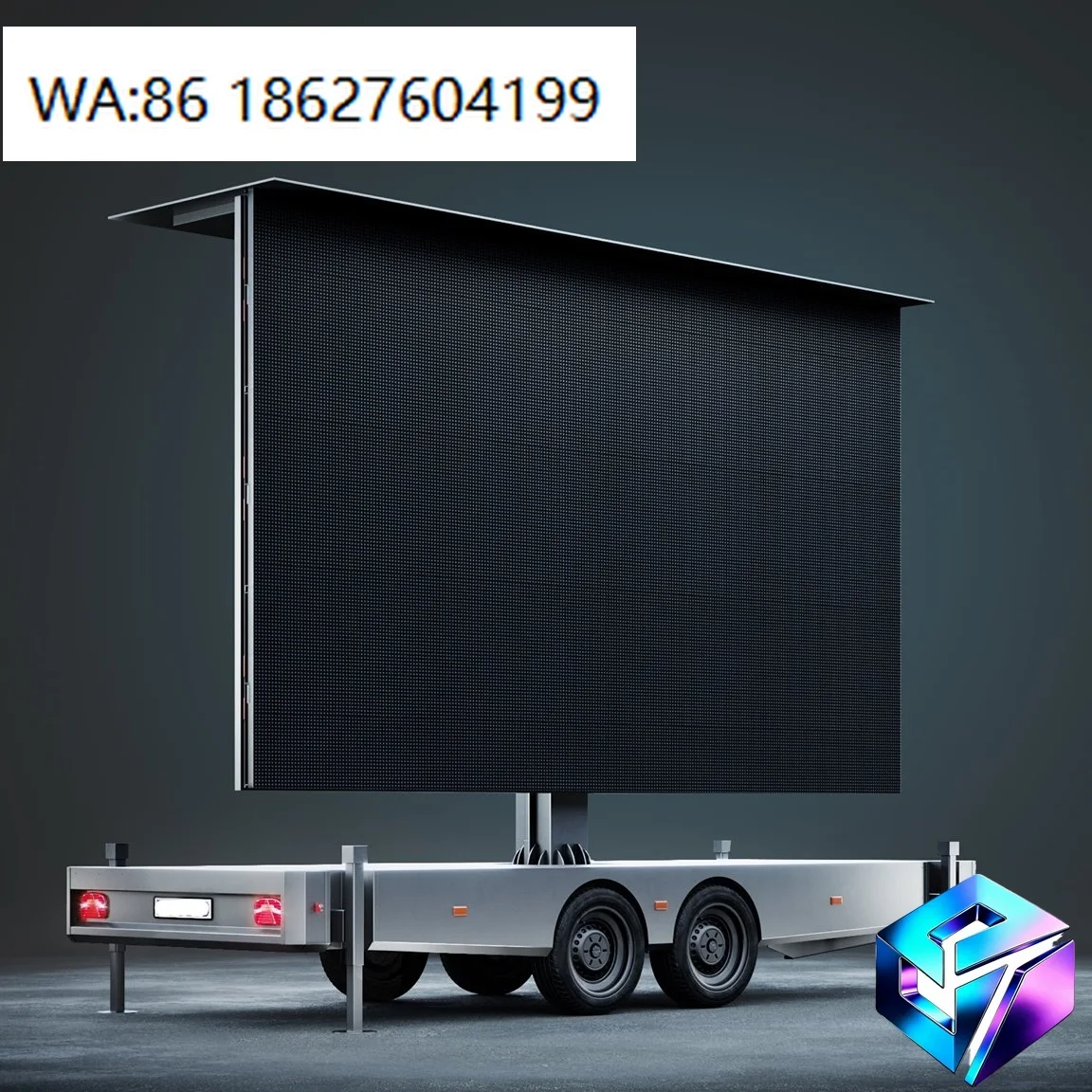 Outdoor Large Trailer LED Display Screen P8 Full Color Mobile Advertising Truck Digital Signage For Road Commercial Promotion