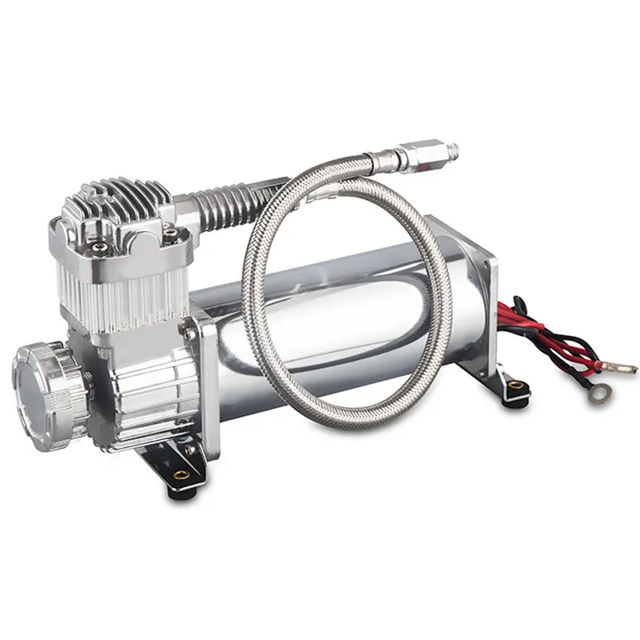 

DC12V 444C 200PSi Chrome Air ride suspension Portable Air Compressor For Air Suspension System