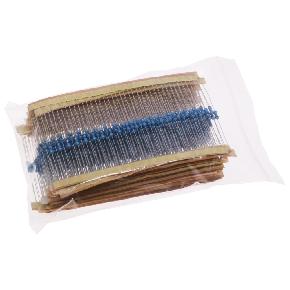 Imagem -05 - Resistência Metal Film Resistor Pack Sortidas Kit 30 Tipos 1k 10k 100k 220ohm 1m Resistores 4w 300 Pcs Conjunto 600 Peças Grupo