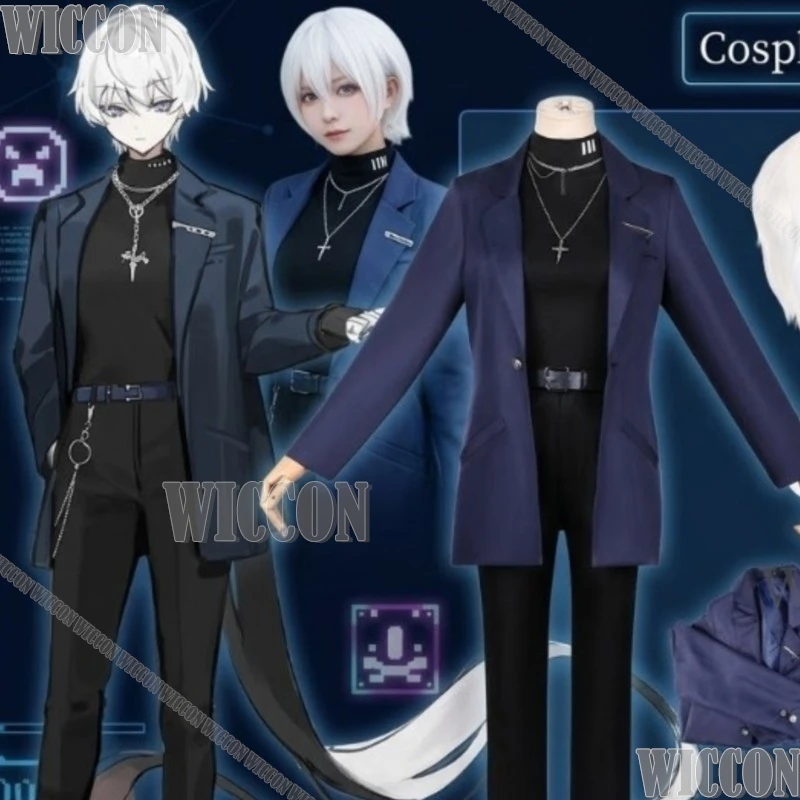 

Anime Game Jirai Kei Needy Overdose Cosplay Karamazov Idol Nechika-sama Coat Pant Necklace Wig Nail Halloween Comic Con Festival