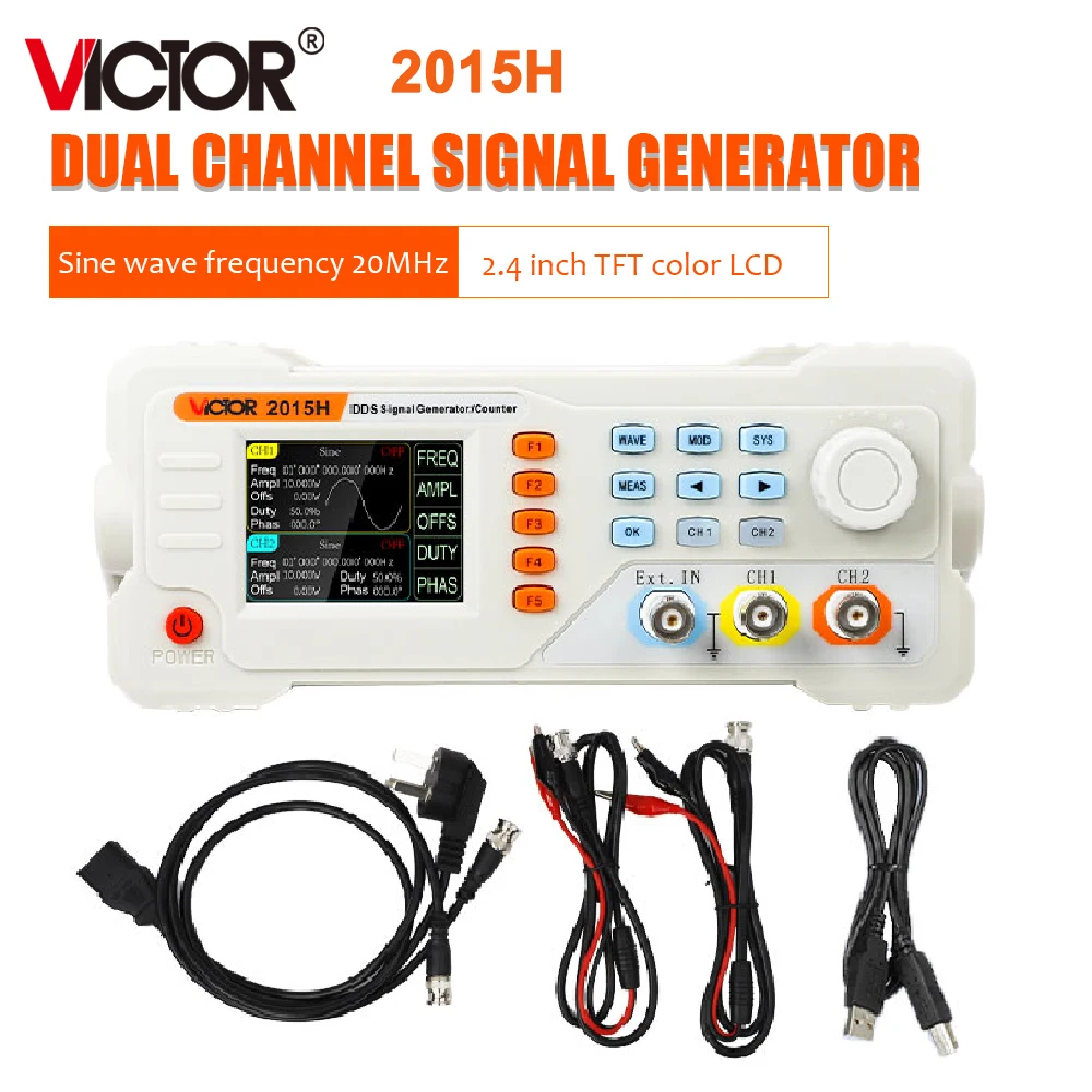 RuoShui 2015H 2040H 2060H Waveform Signal Generator DDS 20MHz-60MHZ HiAccuracy Dual-channel Universal Function Counter Arbitrary
