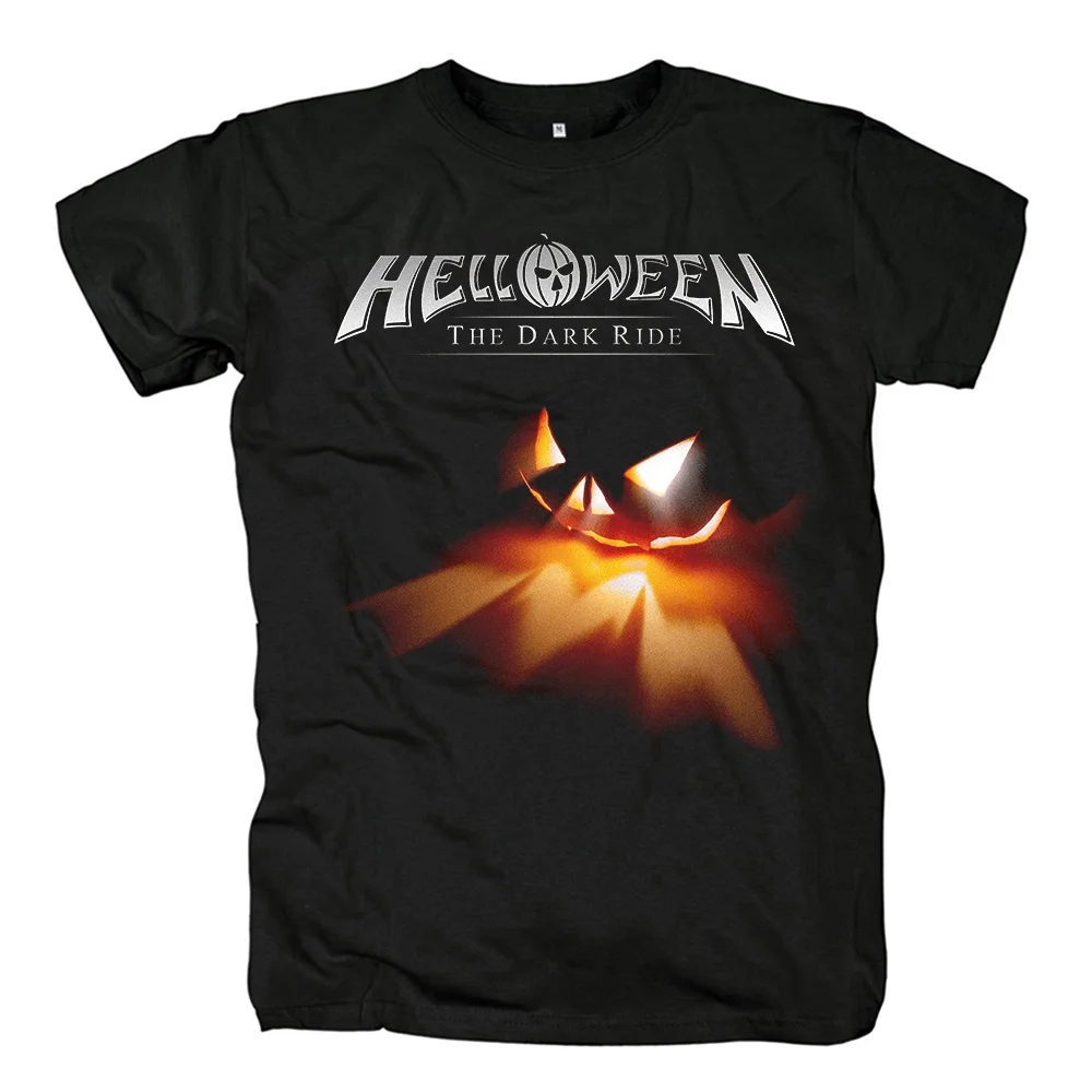 

Men's loween Night Heavy Metal ort Sve T-irt round Ne Print Cotton Casual Punk Sle Youth Faion Loose Fit Home...