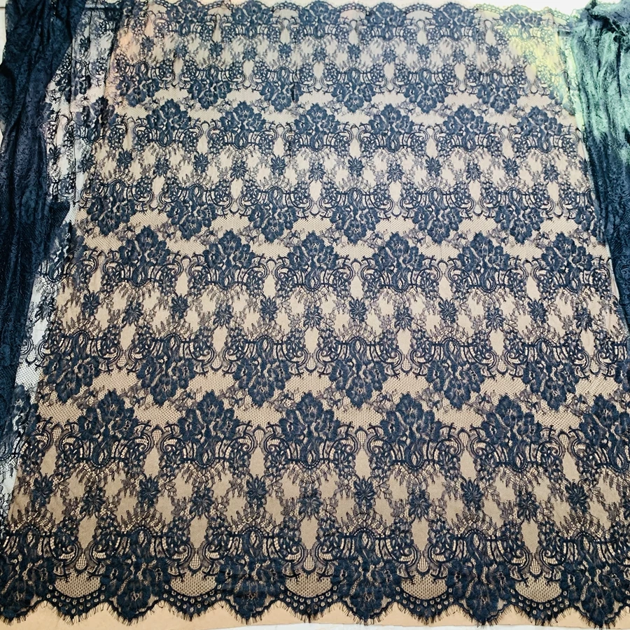 150CM Wide, 3 Meters Long Delicate Eyelash French Lace Fabric European Design Good Quality Off White