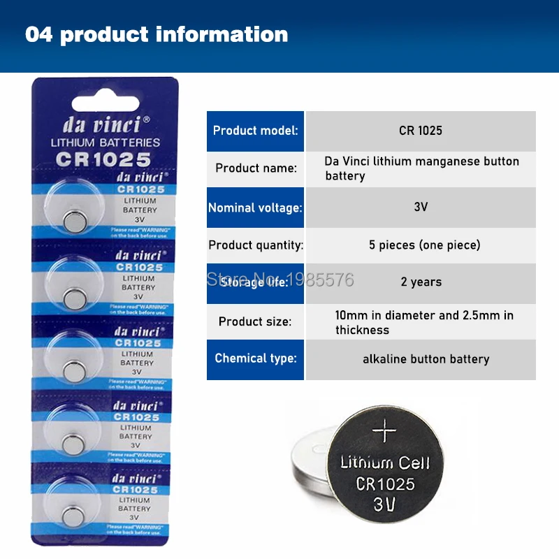 Литиевая батарея кнопочного типа DL1025 BR1025 KL1025, 20 шт./лот, 3 в, CR 1025, CR1025, батарейки для часов, электронных игрушек, пультов дистанционного управления
