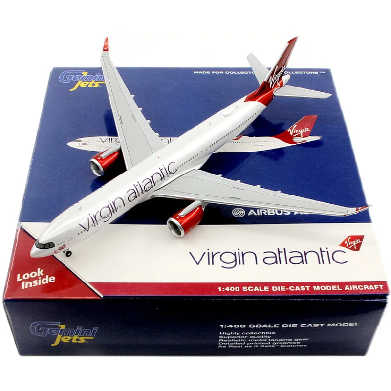 Diecast 1:400 Scale Virgin Atlantic A330-900neo Original Finished Alloy Airplane Model Simulation Static Collectible Toy Gift