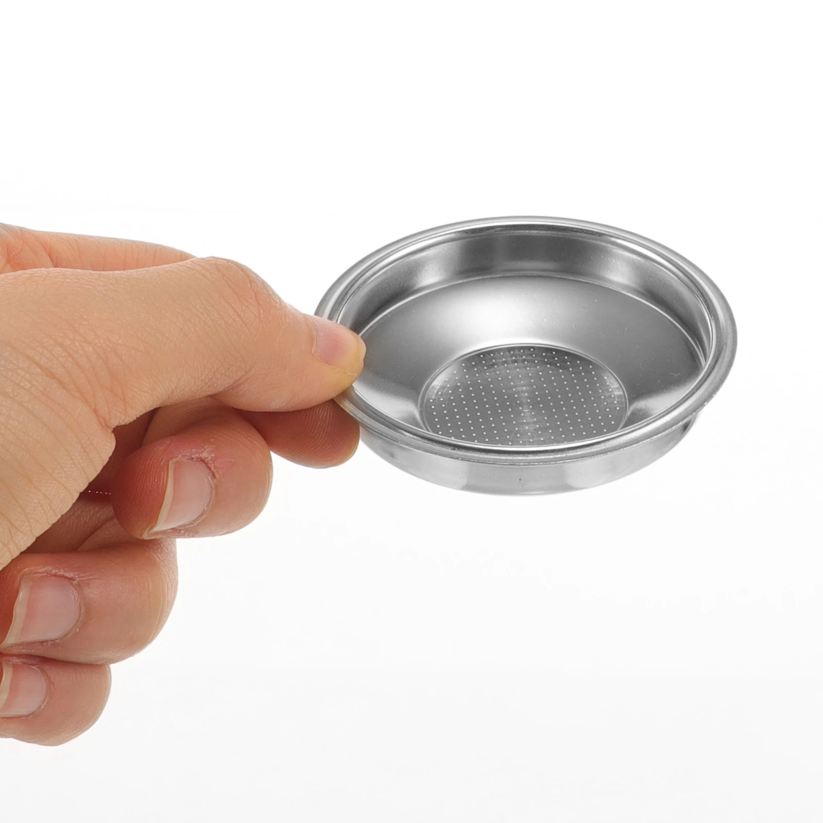 

Reusable 51mm Single Cup Pointed Bottom Stainless Steel Coffee Powder Bowl Filter Cup Espresso Machine Accessory Multi holes
