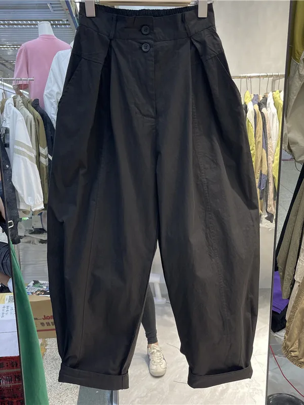 

High Waist Harlan Casual Pants Summer 2025 New Sle Faion Slimming Versatile Loose Women's plus Size Casual Trousers