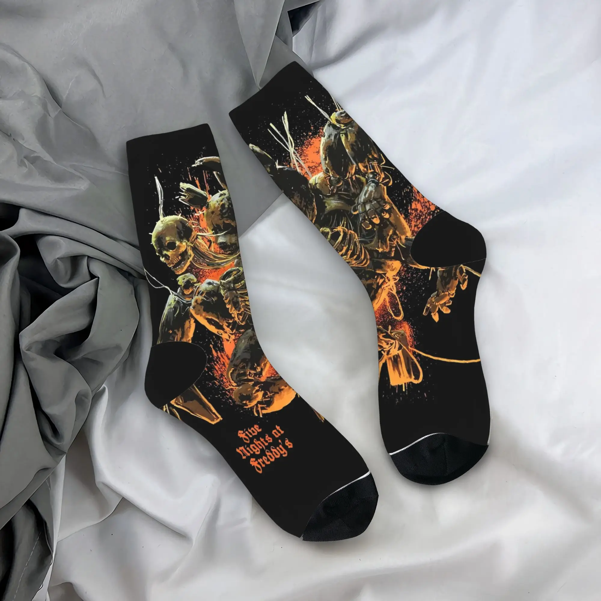 Calcetines Jumbo de cinco noches en Freddys Springtrap, medias coreanas para hombre, calcetines cálidos y suaves para escalar, calcetines antibacterianos con gráficos de invierno