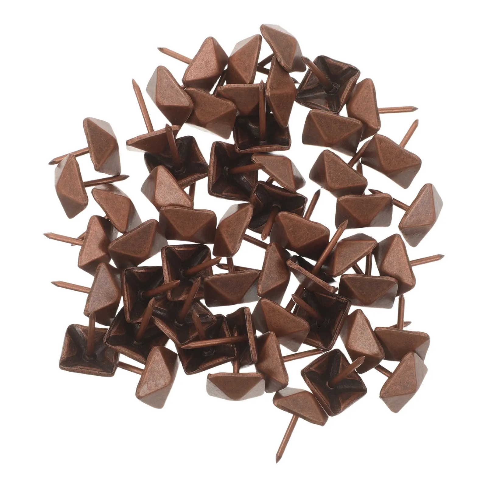 100Pcs Vintage Flat Head Upholstery Tacks Decorative Furniture Nails for Sofa Bed Door Push Pins Metal Flat Thumb Tacks Home