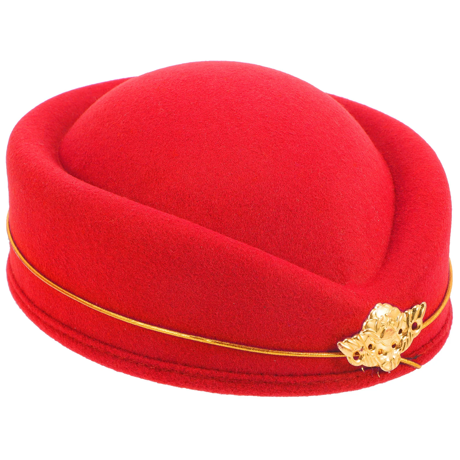 

Woolen Flight Attendant Hat Lightweight Beret For Party Cosplay Uniform Decor Airline Stewardess Hat Performance Supply