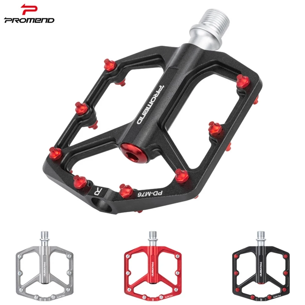 PROMEND NEW Ultralight MTB Bicycle Pedal Aluminum Alloy Flat 9/16 Pedals Anti-Slip Bike 3 palin Bearing Pedals Vtt Bicycle Parts